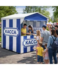 Торговая палатка 2х2м Касса Вариант №1 С полноцветным принтом фотография №1