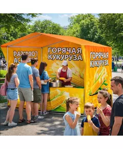 Палатка торговая 2х2м Горячая кукуруза С полноцветным принтом фотография №1