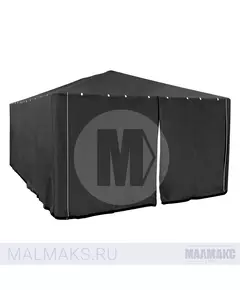 Каркасная палатка-шатер 6х4м Черная В базовом цвете фотография №1