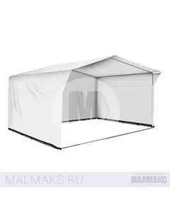 Палатка торговая каркасная 4x3м белая В базовом цвете фотография №1