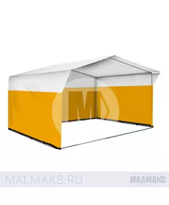 Палатка торговая 4х3 желто-белая В базовом цвете фотография №1