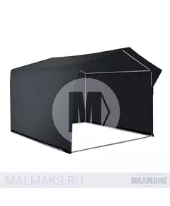 Палатка торговая каркасная 3x3м черная В базовом цвете фотография №1