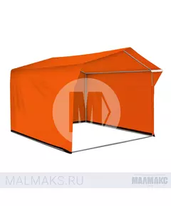 Палатка торговая каркасная 3x3м оранжевая В базовом цвете фотография №1