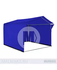 Палатка торговая каркасная 3x3м синяя В базовом цвете фотография №1