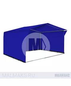 Палатка торговая каркасная 4x3м синяя В базовом цвете фотография №1