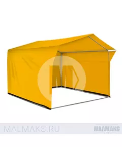 Палатка торговая каркасная 3x3м желтая В базовом цвете фотография №1