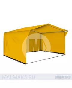 Палатка торговая каркасная 4x3м желтая В базовом цвете фотография №1