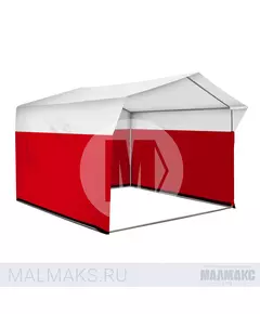 Палатка торговая 3х3 красно-белая В базовом цвете фотография №1