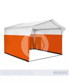 Палатка торговая 3х3 оранжево-белая В базовом цвете фотография №1