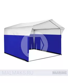 Палатка торговая 3х3 сине-белая В базовом цвете фотография №1