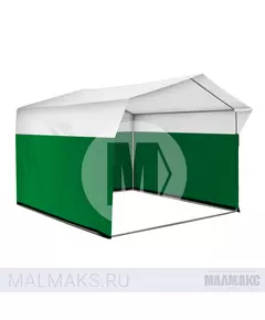 Палатка торговая 3х3 зелёно-белая В базовом цвете фотография №1