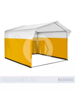Палатка торговая 3х3 желто-белая В базовом цвете фотография №1