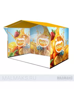 Торговая палатка 3х2м Свежевыжатый сок С полноцветным принтом фотография №1