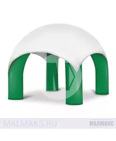 Надувной шатер 4-опорный зелено-белый Шатры фотография №1