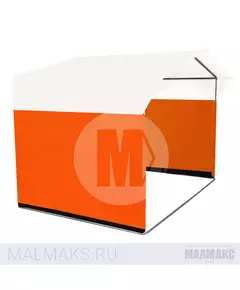 Палатка торговая 2x2м оранжево-белая В базовом цвете фотография №1