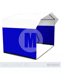 Палатка торговая 3х2 сине-белая В базовом цвете фотография №1