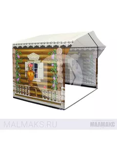Палатка торговая 3x2м Изба вариант №1 С полноцветным принтом фотография №1
