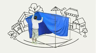 Как собрать торговую палатку - инструкция