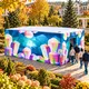 надувной павильон кристаллы